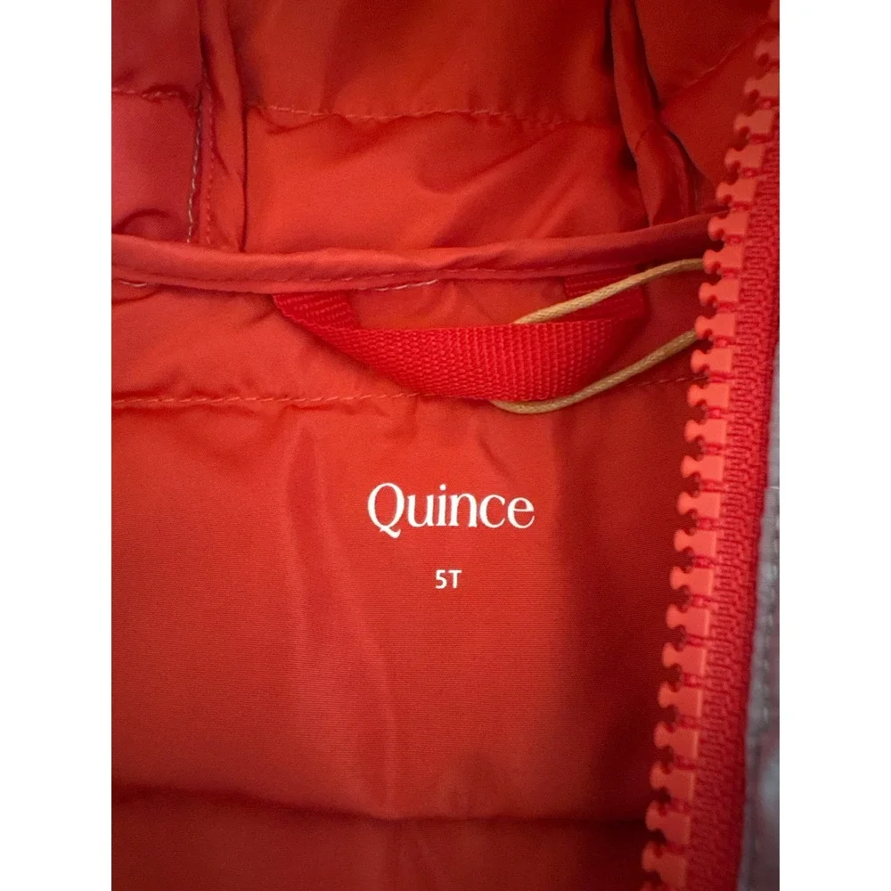 Quince Kids Lightweight Down Hooded Puffer Jacket Lavender Mist 5T LB114803 NWT